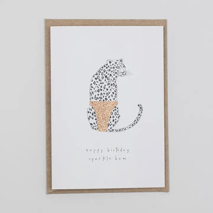 Happy Birthday Sparkle Bum Card