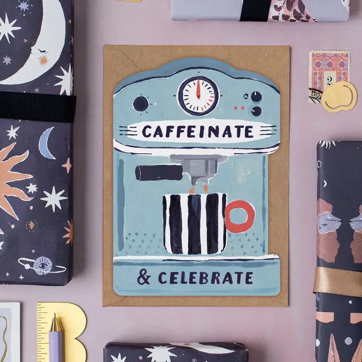 Coffee Machine Birthday Card