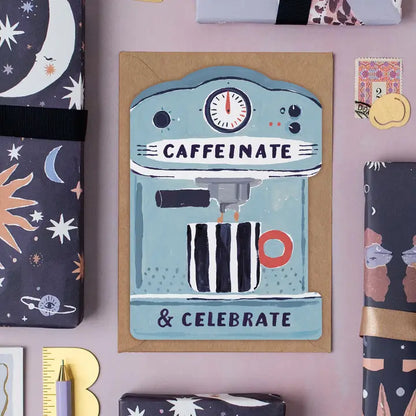 Coffee Machine Birthday Card