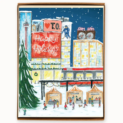 Toronto Yonge & Dundas Wraparound Holiday Boxed Cards