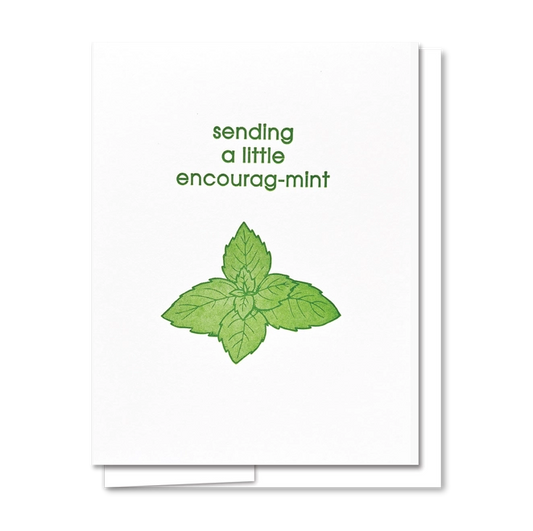 Encourag-mint Letterpress Card