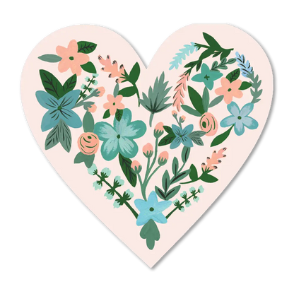 S73 Flower Heart Sticker