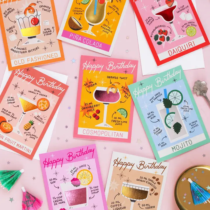 Pina Colada Birthday Card