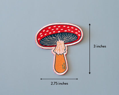 #136 Mushroom Iron-On Patch