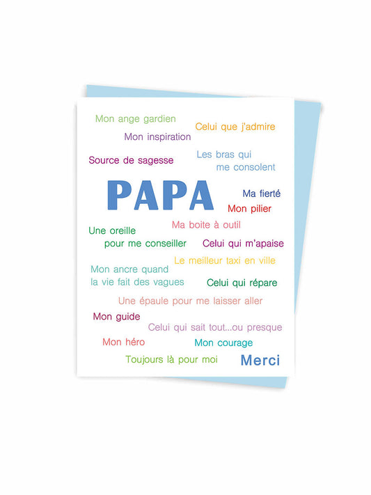 Fete Des Peres Blanc Card