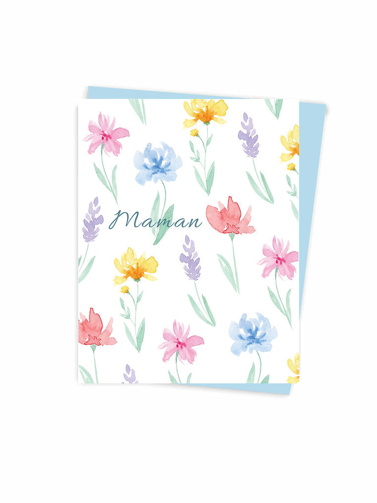 Maman Aquarelle Card