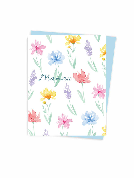 Maman Aquarelle Card