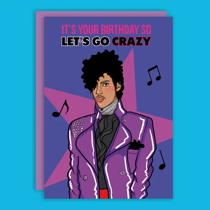 Let's Go Grazy 80's Birthday Greeting Card