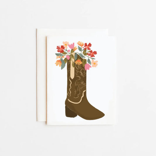 Cowgirl Brown Boot Card