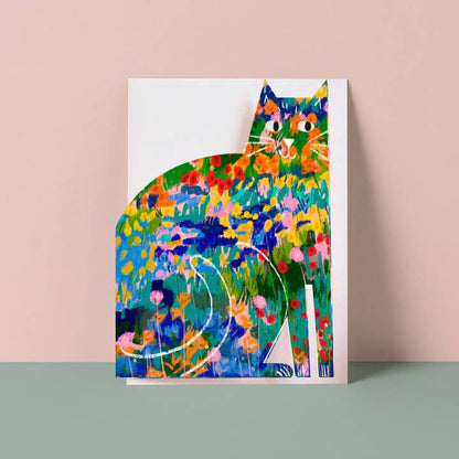 Arles Cat Cut Out Card