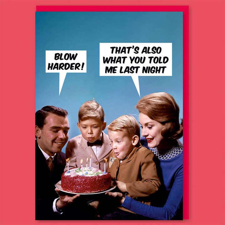 Blow Harder! Greeting Card