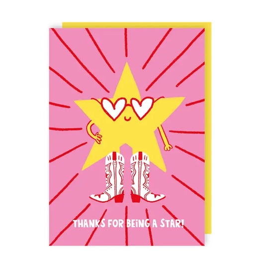 Thanks For Being A Star Thank You Card