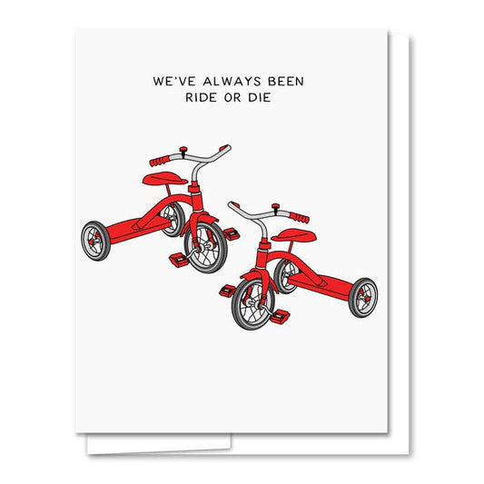 Ride or Die Letterpress Card