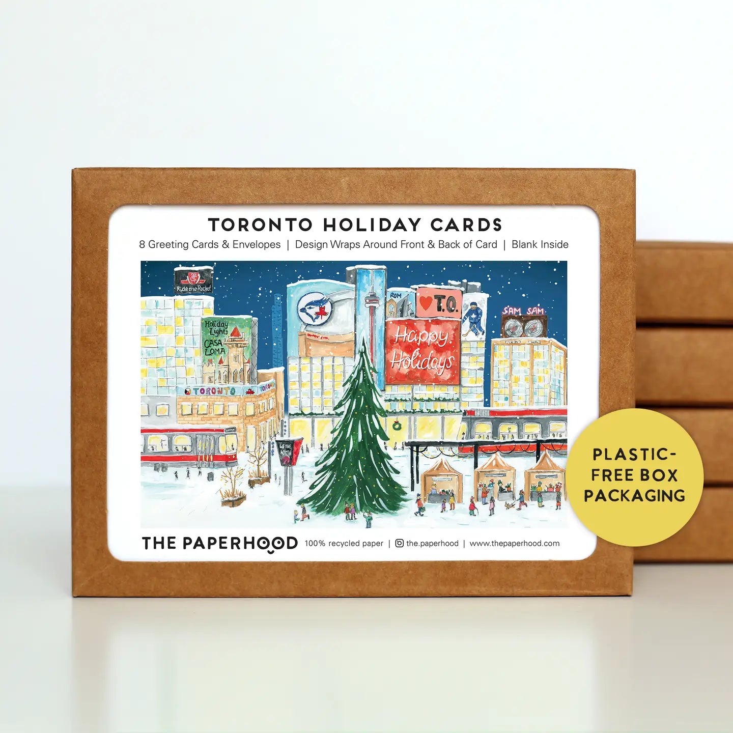 Toronto Yonge & Dundas Wraparound Holiday Boxed Cards