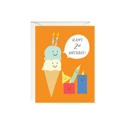 2nd Birthday Ice Cream Card