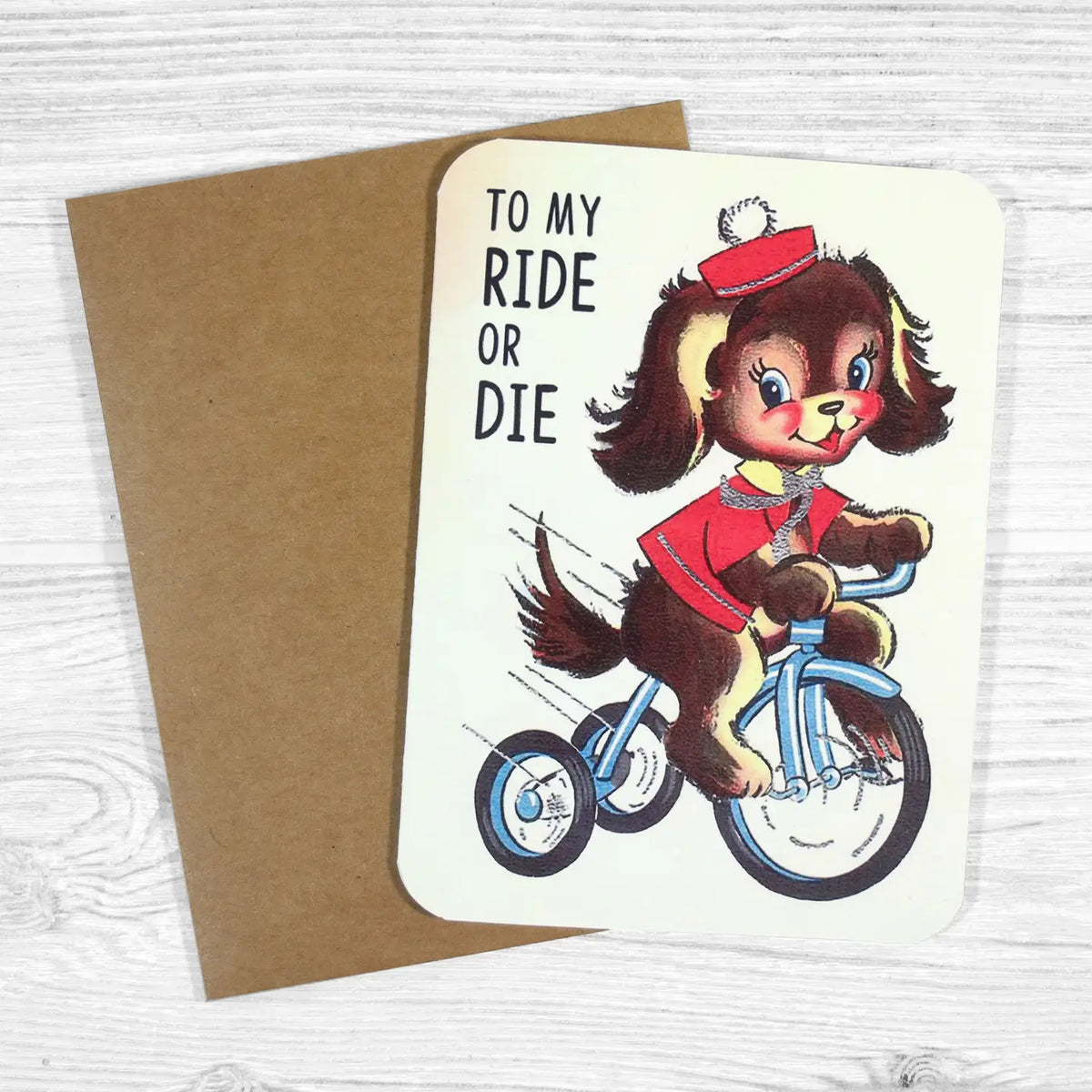 To My Ride or Die Vintage Best Friend Card