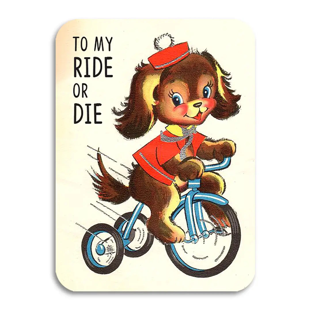 To My Ride or Die Vintage Best Friend Card