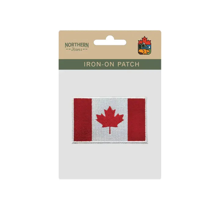 Canada Flag Embroidered Patch, Maple Leaf Iron-On