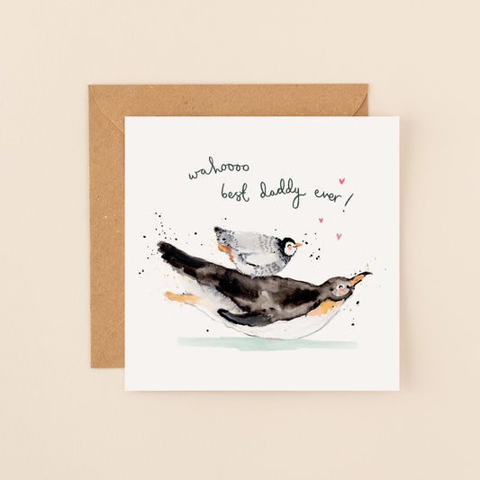 Penguins Best Daddy Ever Card