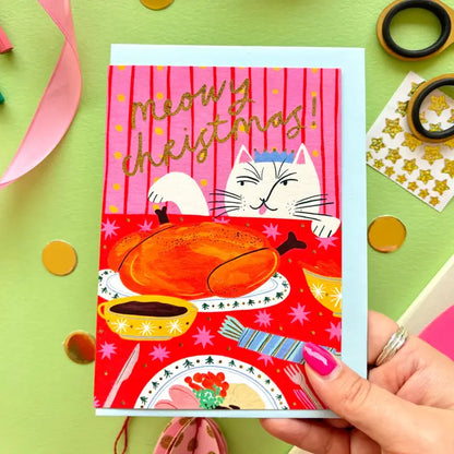 Meowy Christmas Cat Card