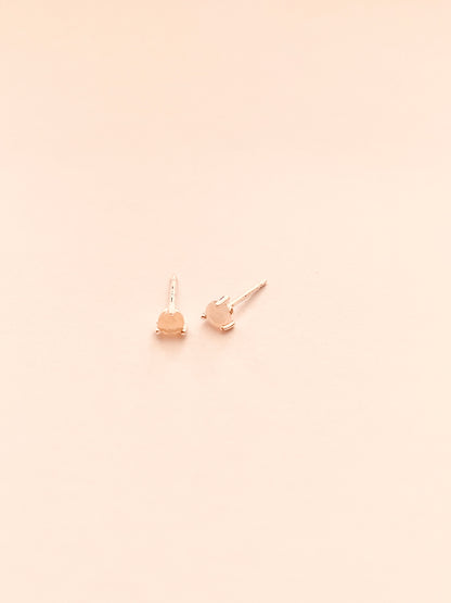 3mm Prong-Set Opal Stud Earrings