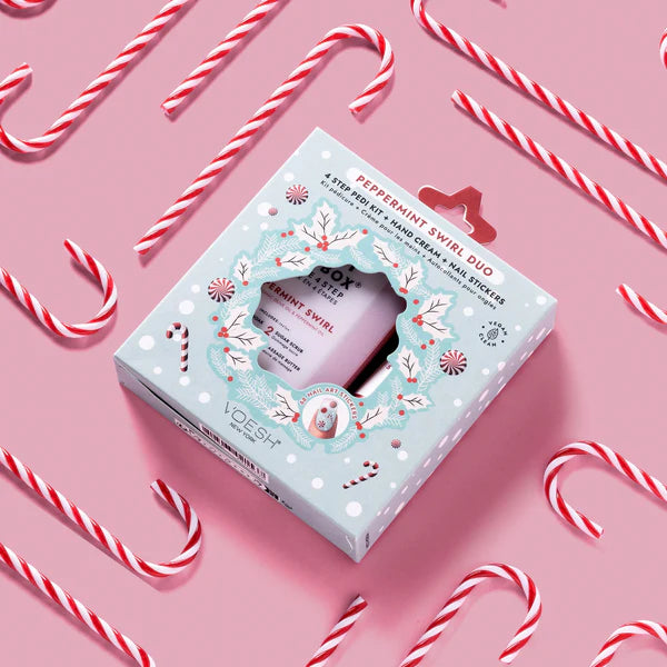 Peppermint Swirl Duo With Nail Stickers