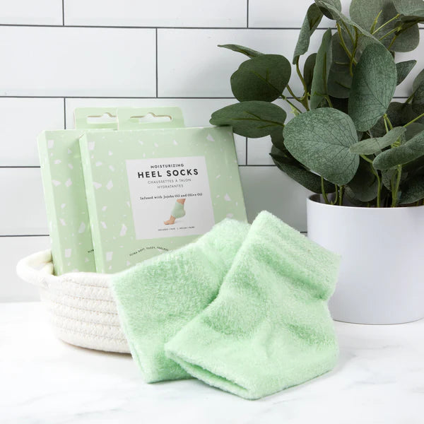 Moisturizing Heel Socks Green