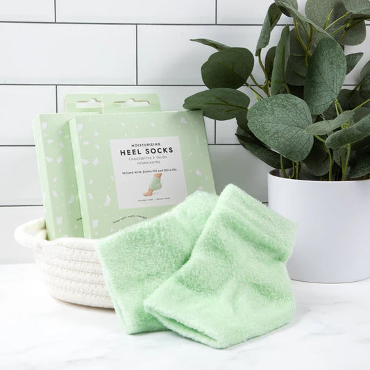 Moisturizing Heel Socks Green