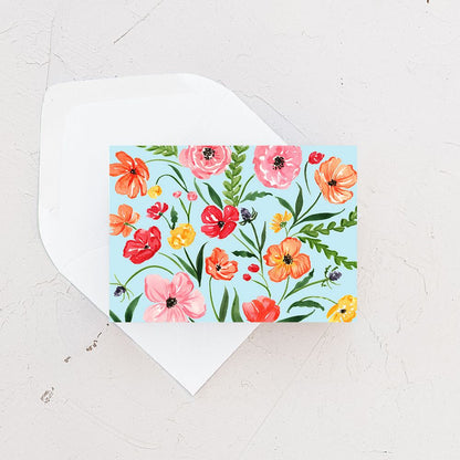 Poppies Flower Enclosure Card
