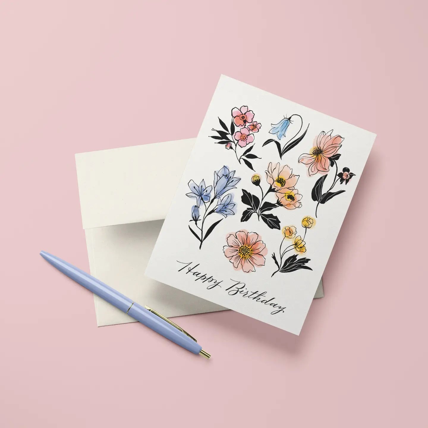 Scottish Floral Birthday Greeting Card