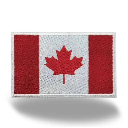 Canada Flag Embroidered Patch, Maple Leaf Iron-On