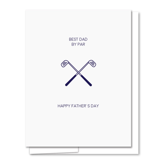 Best Dad by Par Letterpress Father's Day Card