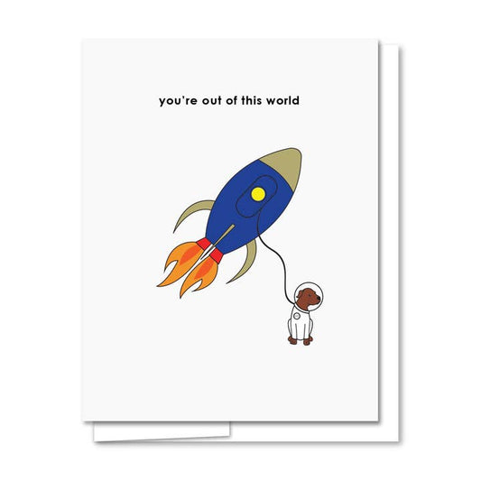 Out of this world Letterpress Card