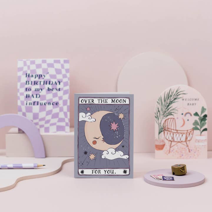 Over the Moon Card