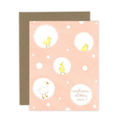 Baby Ducklings Welcome Little One Greeting Card