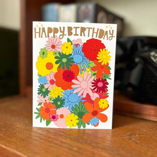 Happy Birthday Floral Beauty Greeting Card