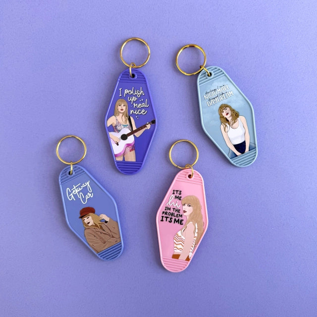 K9 Taylor Swift Bejeweled Motel Keychain