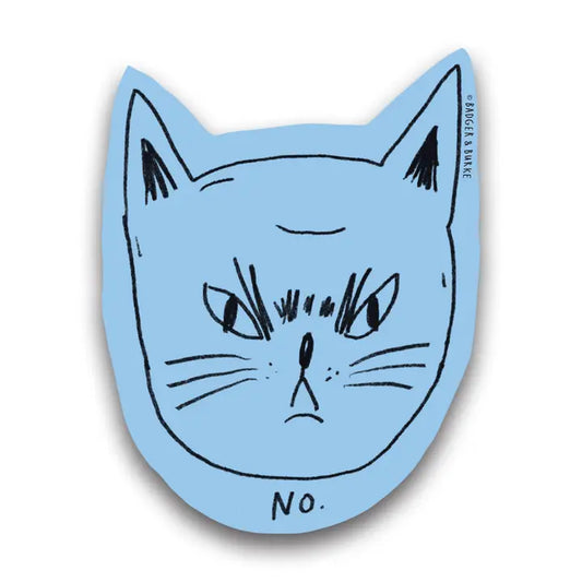S79 Snitty Kitty "No" Sticker Waterproof Vinyl Sticker