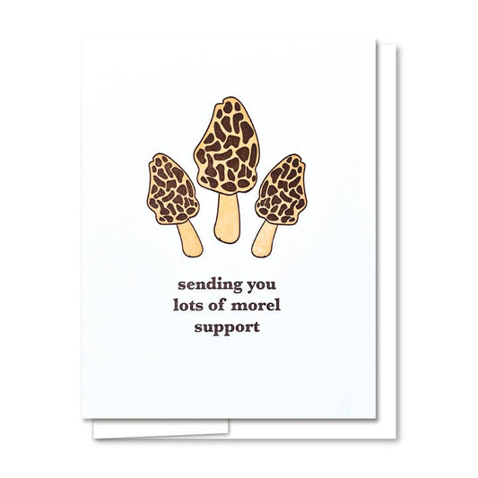 Morel Support Letterpress Card