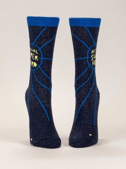 Women's Crew Socks Actual Superhero