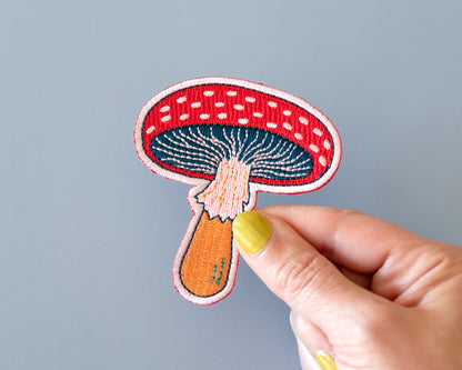 #136 Mushroom Iron-On Patch