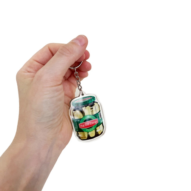 K18 Dill Pickle Jar Keychain