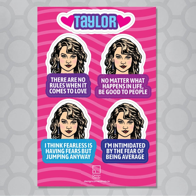 Taylor Swift Quotes Vinyl Sticker Sheet