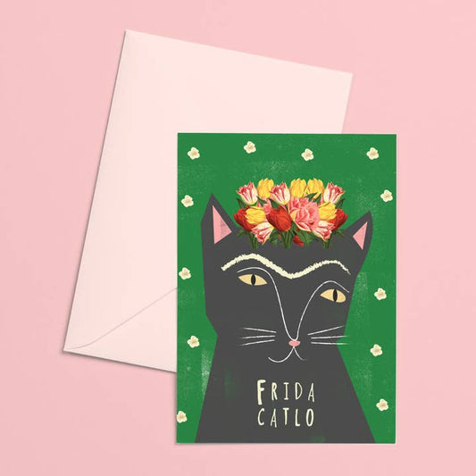 Frida Catlo Cat Card