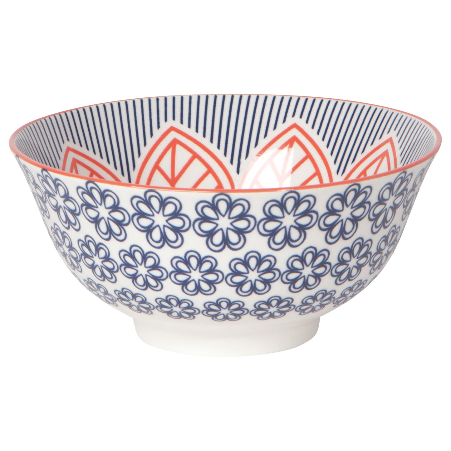 6" Stamped Bowl Red Floral