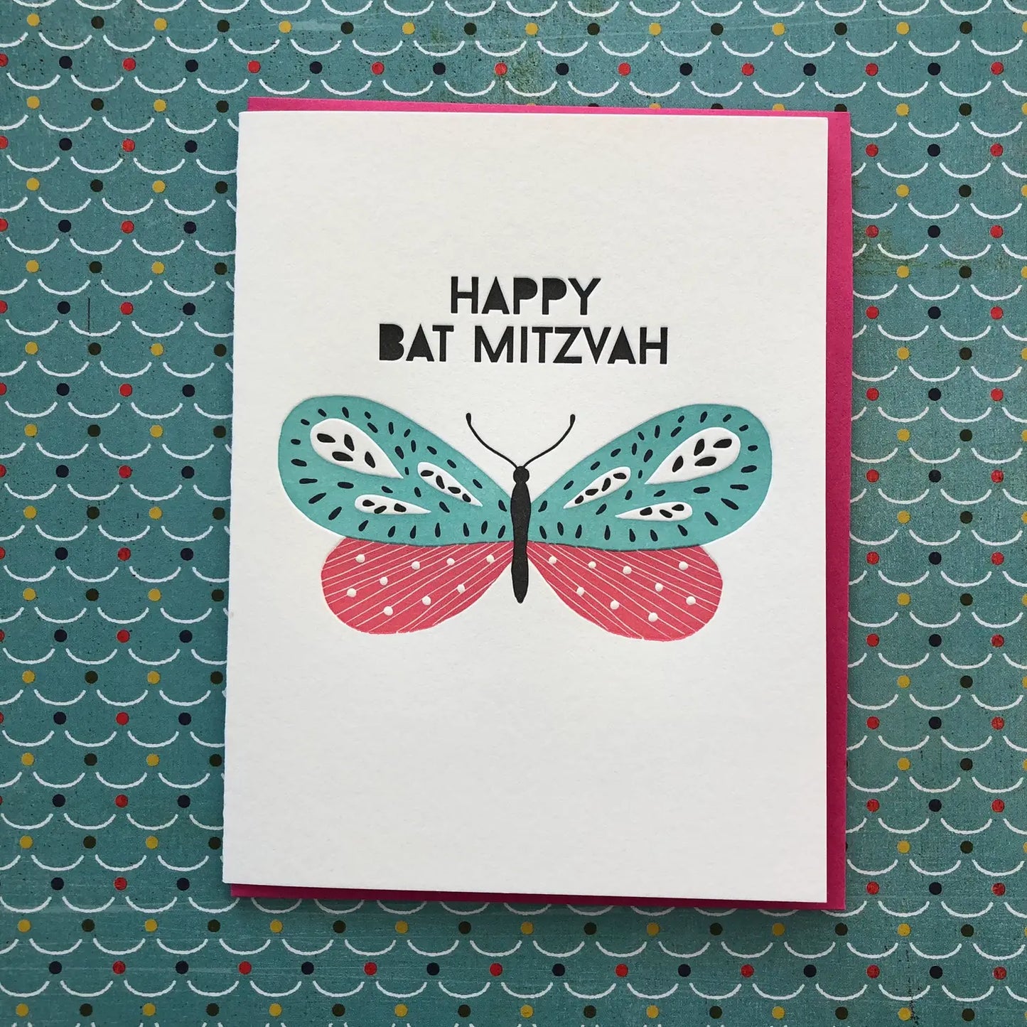 Bat Mitzvah Butterfly Card