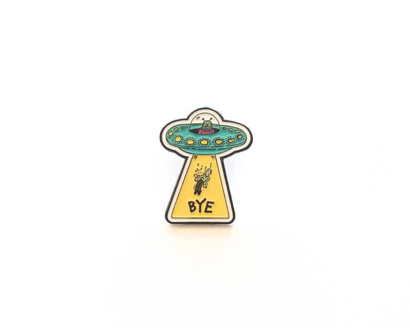 @53 Alien Abduction 'BYE' Enamel Pin