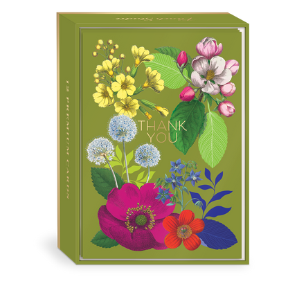 Vintage Floral Flower Thank You Boxed Note Cards