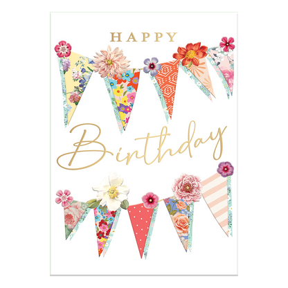 Birthday Party Pennants Greeting Card
