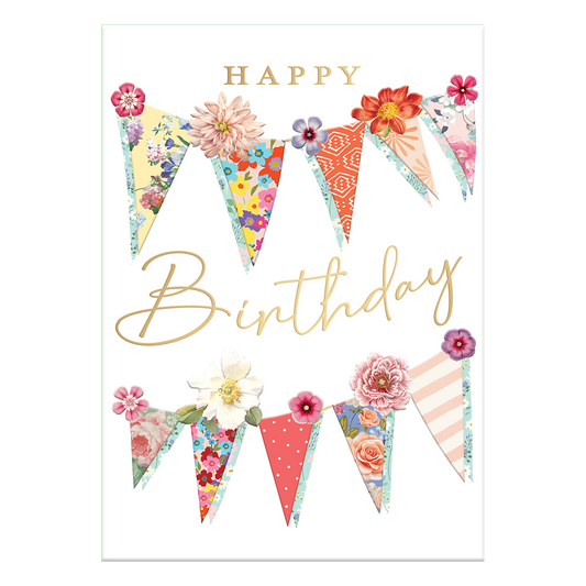 Birthday Party Pennants Greeting Card
